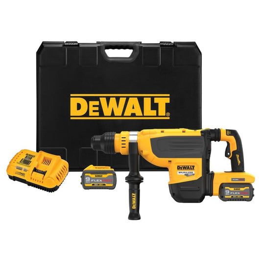 FLEXVOLT 60V MAX Cordless Brushless 1-9/16 in. SDS MAX Combination Rotary Hammer and (2) FLEXVOLT 9.0Ah Batteries
